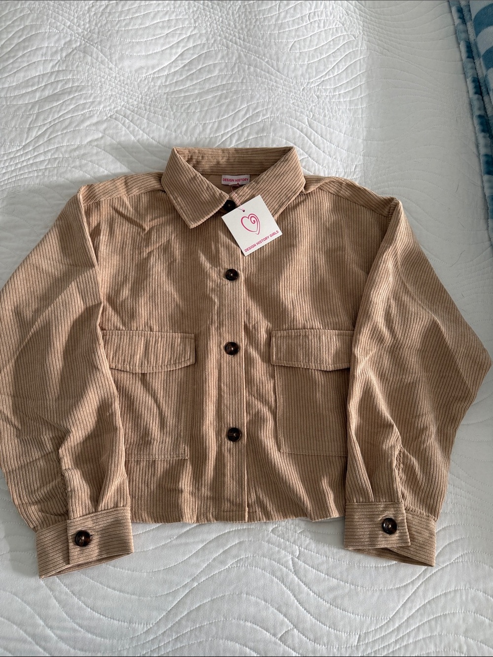 Design History Tan Corduroy Utility Jacket